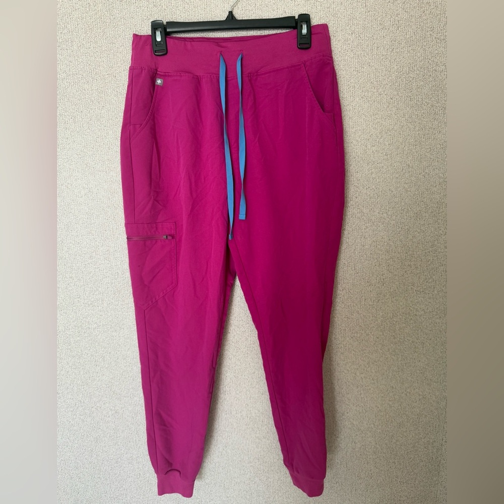Figs Raspberry Sorbet High Waisted Zamora Jogger
